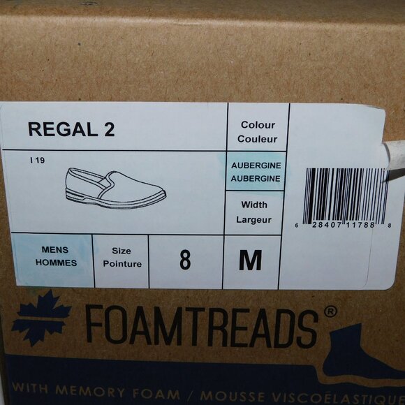Foamtreads Regal 2 Mens 8 Brown slide on Slipper Memory foam insole UNWORN - Picture 2 of 11